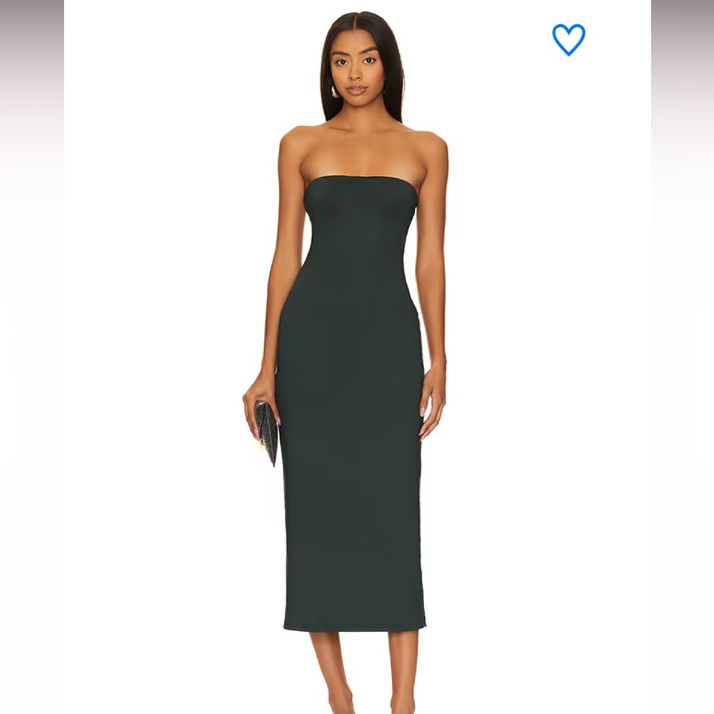 Superdown green strapless open back dress XXS - Picture 2 of 3